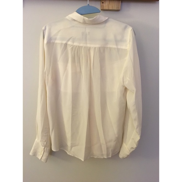 J. Crew Off White Silk Blythe Blouse w Pockets - Picture 5 of 8